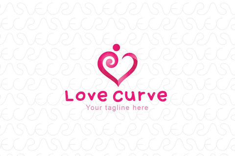 Love Curve - Simple Iconic Heart Logo Design Template