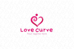 Love Curve - Simple Iconic Heart Logo Design Template