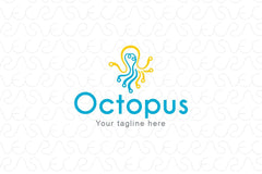 Octopus - Sea Creature Technical Stock Logo Template