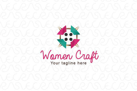 Women Craft - Illustrative Abstract Group Logo Template