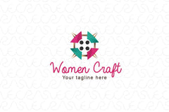 Women Craft - Illustrative Abstract Group Logo Template