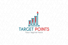 Target Points - Statistics Analysis Stock Logo Template for Company & Business Growth 