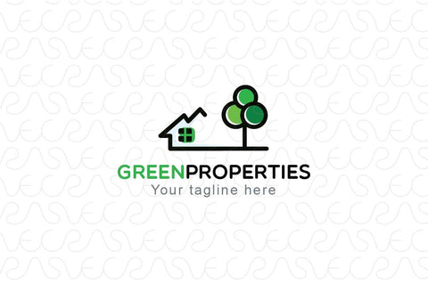 Green Properties - Eco Friendly Real Estate Properties Stock Logo Template