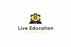 Live Education - Online Learning Tools Stock Logo Template