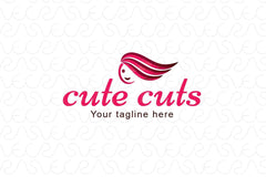 Cute Cuts - Hair Saloon Stock Logo Template
