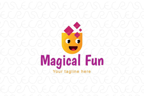 Magical Fun - Cute Smiling Face Stock Logo Template