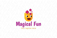 Magical Fun - Cute Smiling Face Stock Logo Template