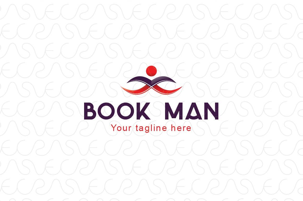 Book Man - Creative Iconic Human Figure Stock Logo Template