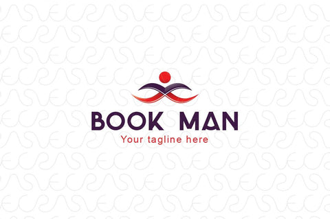 Book Man - Creative Iconic Human Figure Stock Logo Template