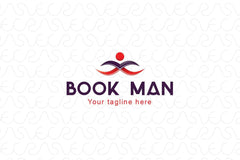 Book Man - Creative Iconic Human Figure Stock Logo Template
