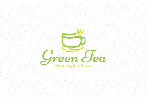 Green Tea - Healthy Organic Drink Objective Logo Template