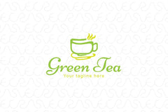 Green Tea - Healthy Organic Drink Objective Logo Template