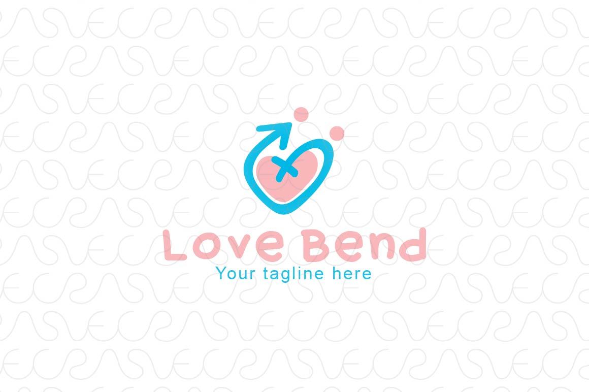 Love Bend - Gender Icons Creative Stock Logo Design 