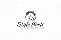 Style Horse - Domestic Animal Stock Logo Template