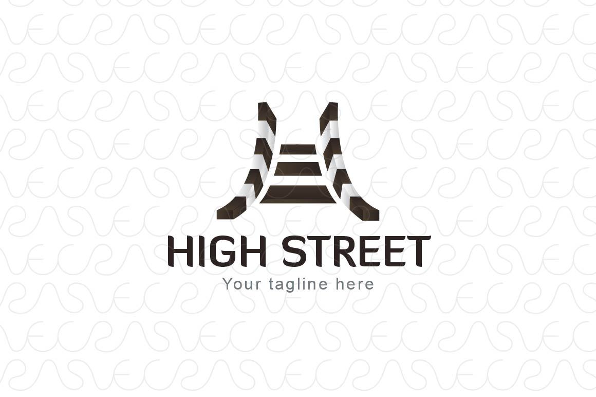 High Street - Upward Stairs Stock Logo Template