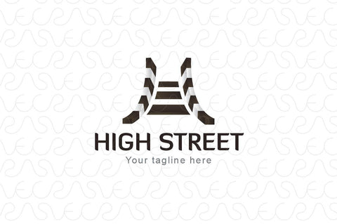 High Street - Upward Stairs Stock Logo Template