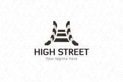 High Street - Upward Stairs Stock Logo Template