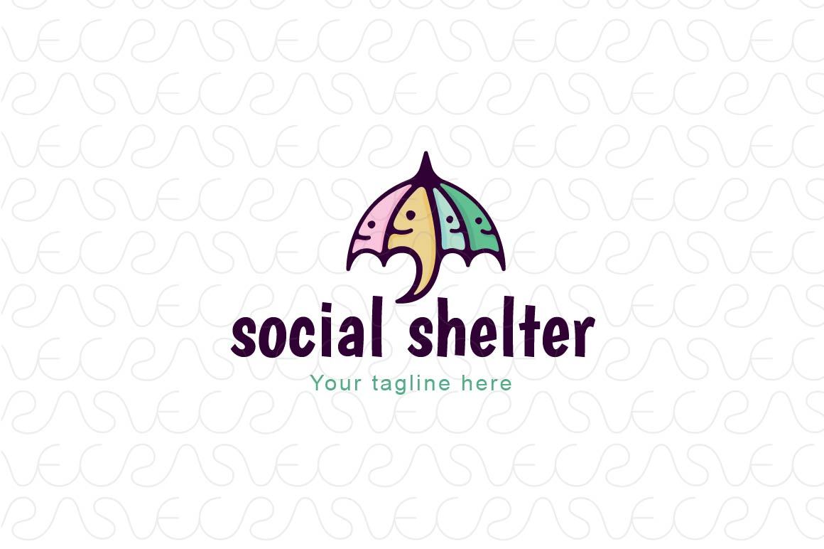 Social Shelter - Stock Logo Template for Community & Media