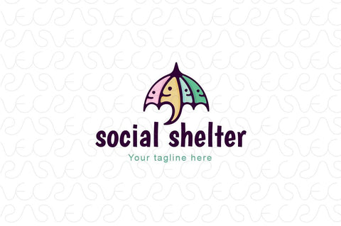 Social Shelter - Stock Logo Template for Community & Media