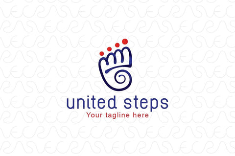 United Steps - People Community Group Stock Logo Template