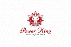 Power King - Wild Animal Lion Stock Logo Template
