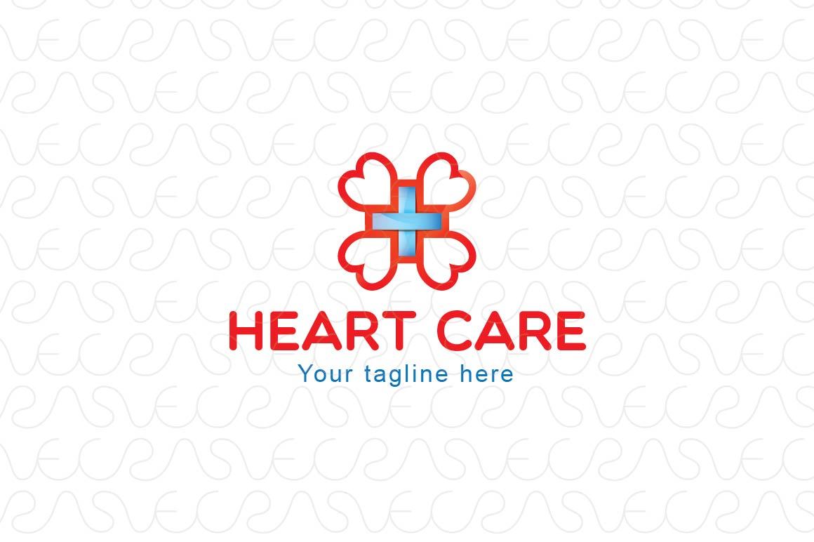 Heart Care - Iconic Stock Logo Design for Medical & Health Care Stream