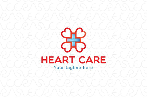 Heart Care - Iconic Stock Logo Design for Medical & Health Care Stream
