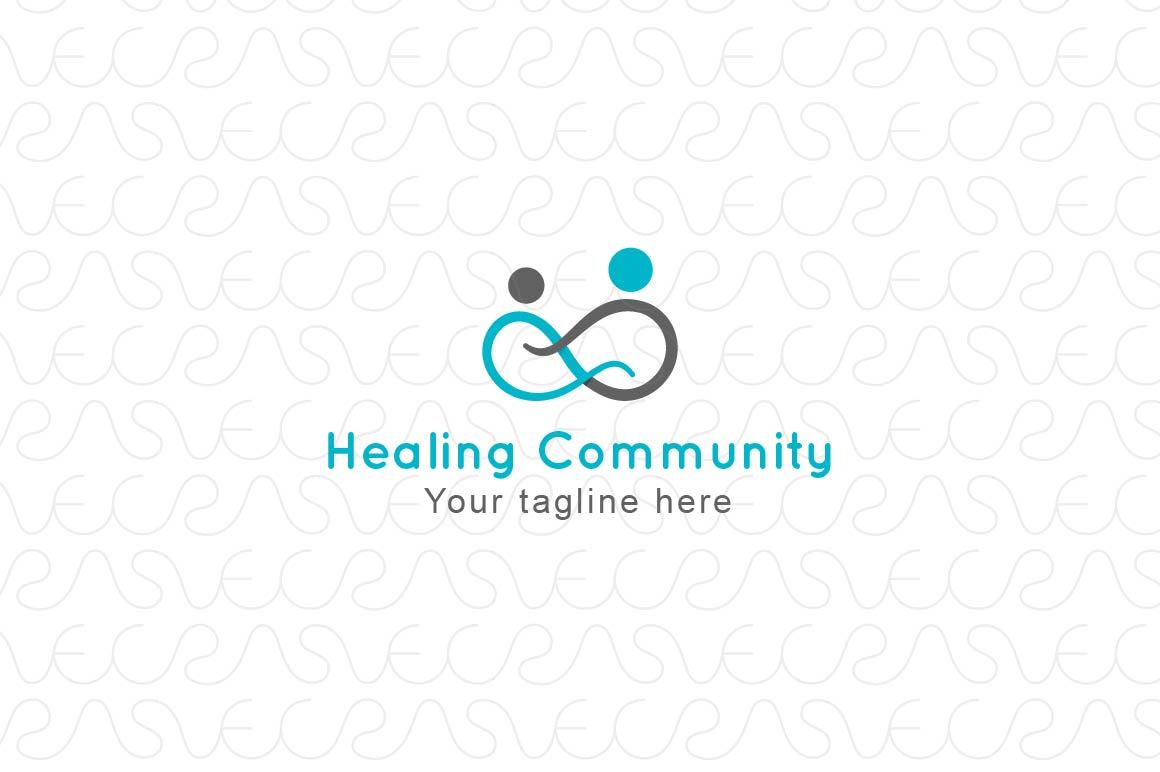 Healing Community - Human Icon Stock Logo Template