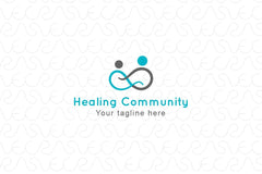 Healing Community - Human Icon Stock Logo Template