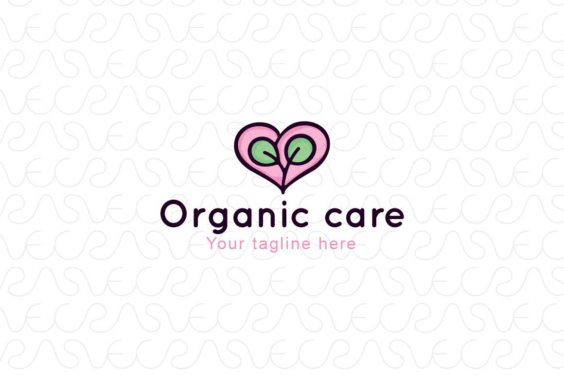 Organic Care - Nature Heart Stock Logo Template