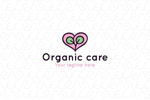 Organic Care - Nature Heart Stock Logo Template