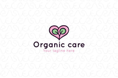 Organic Care - Nature Heart Stock Logo Template