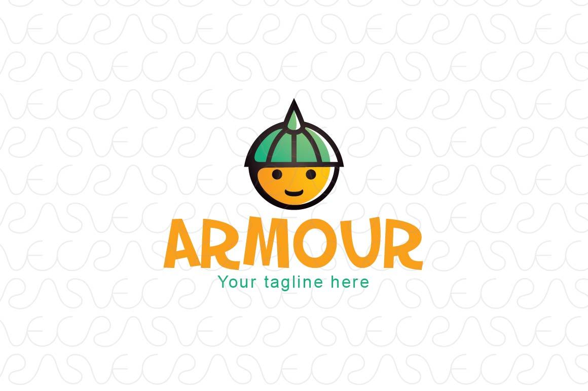 Armour - Simple Cute Face Stock Logo Template
