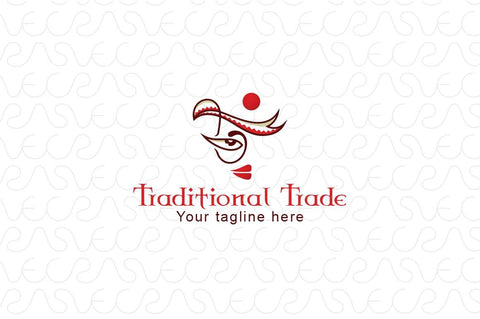 Traditional Trade - Abstract Creative Indian Women Face Stock Logo Template