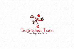 Traditional Trade - Abstract Creative Indian Women Face Stock Logo Template