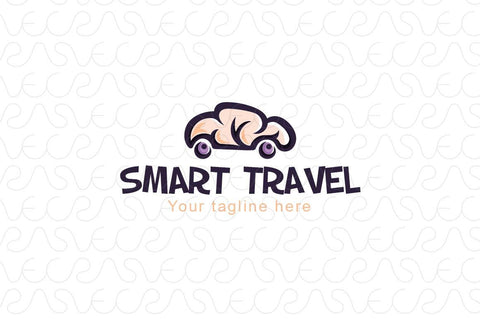 Smart Travel - Abstract Brain Stock Logo Design