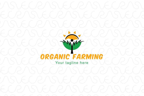 Organic Farming - Iconic Figurative Stock Logo Template
