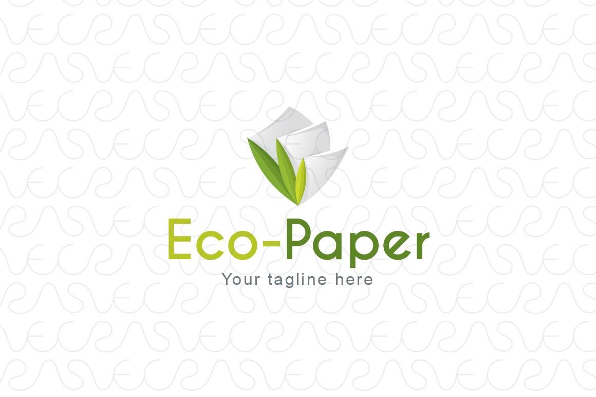 Eco Paper - Manufacturing & Green Projects Stock Logo Template for Stationary Products