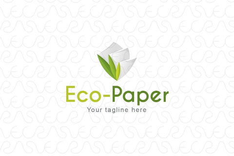 Eco Paper - Manufacturing & Green Projects Stock Logo Template for Stationary Products