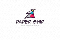 Paper Ship - Abstract Object Stock Logo Template 