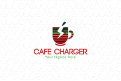 Café Charger - Energetic Drink Stock Logo Template