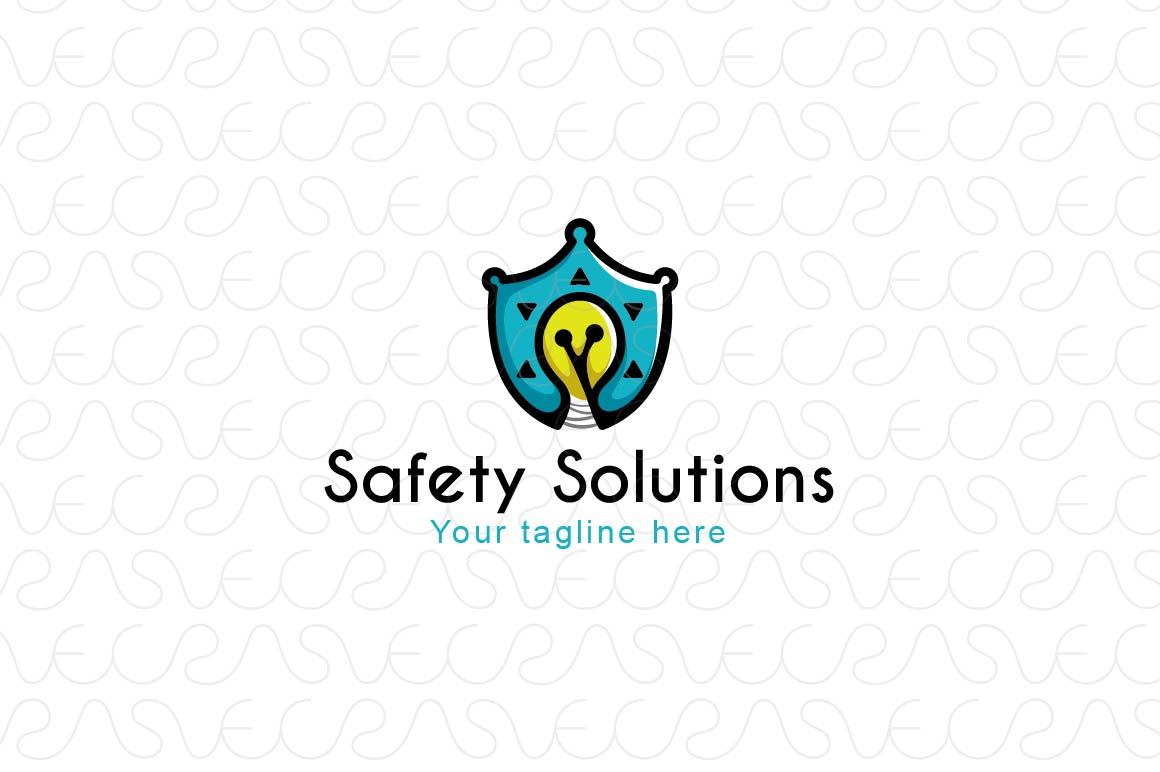 Safety Solutions - Bold Iconic Stock Logo Template for Security & Creative Services
