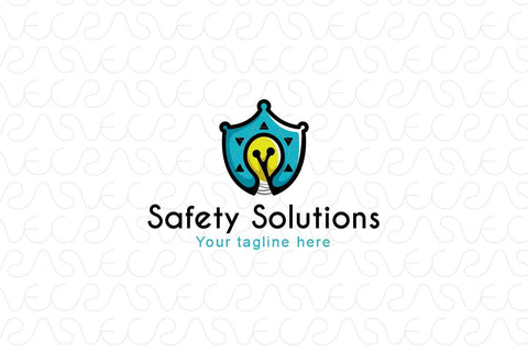 Safety Solutions - Bold Iconic Stock Logo Template for Security & Creative Services