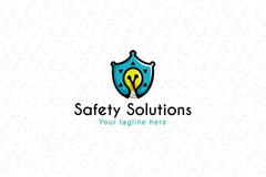 Safety Solutions - Bold Iconic Stock Logo Template for Security & Creative Services