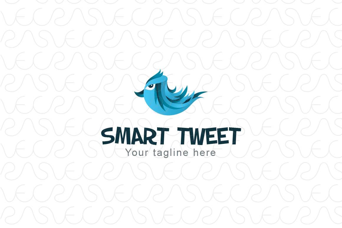 Smart Tweet - Flying Bird Stock Logo Template