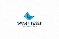 Smart Tweet - Flying Bird Stock Logo Template
