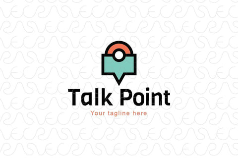 Talk point - Location & Communication Minimal Iconic Logo Template