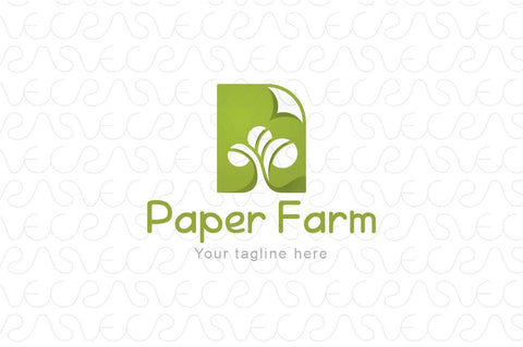 Paper Farm - Eco friendly Stock Logo Template for Stationary & Paper Manufacturing