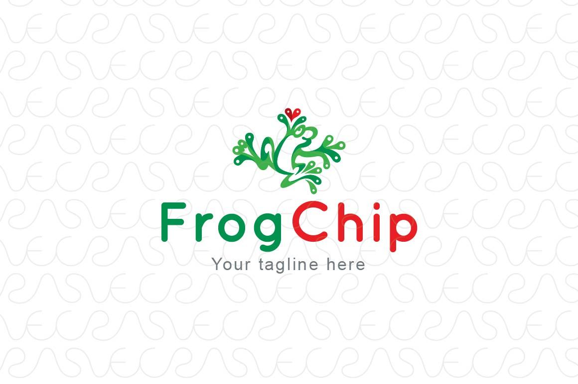 Frog Chip - Amphibian Animal Toad Creative Stock Logo Template