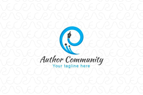 Author Community - Abstract Stock Logo Template for Scripting & Blogging